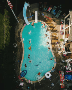 Swimming Pool Aerial View