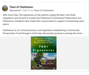 Clarkstown Sponsored Ad